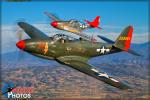 Bell P-63 Kingcobra--  P-51D Mustang - Air to Air Photo Shoot - September 6, 2015